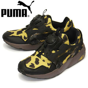 PUMA (プーマ) 391960 ディスク ブレイズ レオパード スニーカー 01Light Straw-Chocolate PM214 27.0cm