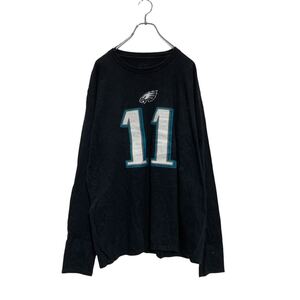 NFL PRO LINE 長袖 プリントTシャツ XL ブラック エヌエフエル ビッグサイズ EAGLES ロンT ロングTシャツ 古着卸 アメリカ仕入 a604-6297