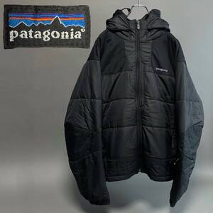 YM554 patagonia パタゴニア 29450F5 05年製 パフライダージャケット メンズ Lサイズ ブラック フード脱着可 ナイロン 検)アウトドア 古着