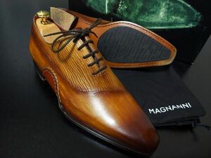 極美品 試し履き程度 マグナーニ 40 Magnanni オパンケ アシメトリーシームドレスシューズ 箱付 8618