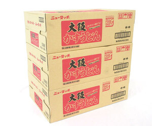 送料300円(税込)■gb027■◎カップ麺 ニュータッチ 大阪かすうどん 100g 12食入 3ケース(36食)【シンオク】