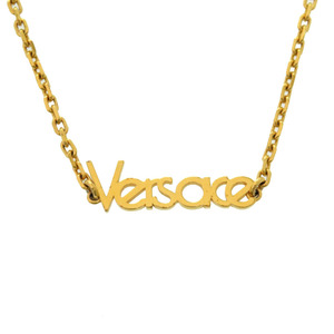 美品 ヴェルサーチ メデューサ ロゴ ゴールド ネックレス アクセサリー 1175 VERSACE