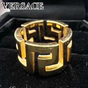 VERSACE ヴェルサーチ　メデューサ　グリーク　リング　指輪　ゴールド　アクセサリー 送料無料