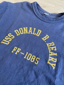 ウエアハウス Lot.4601 「USS DONALD 」Tシャツ クルーネック 半袖 メンズWAREHOUSE カラーネイビー　2022年モデル