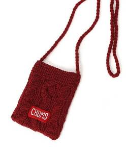 ＜ バーガンディー ＞CHUMS チャムス ネパールニットミニショルダー Nepal Knit Mini Shoulder CH60-3844 ハンドメイド