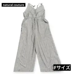 natural couture／サロペット／オールインワン／チェック柄／Fサイズ