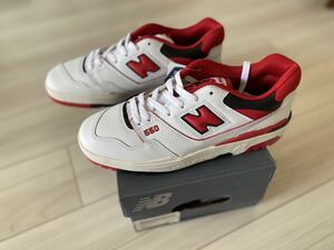 27.0cm 新品未使用 国内正規品 New Balance 550 ホワイト レッド ニューバランス BB550SE1