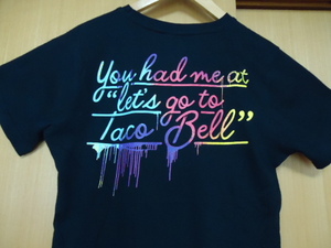 即決　ハワイ　TACO BELL　タコベル　スタッフ　Ｔシャツ　黒色　Ｓ　タコス