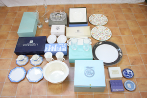 ブランド食器 まとめ HOYA CRYRTAL GIVENCHY WEDGWOO Tiffany Noritake MINTON プレート グラス 005JHZJH40