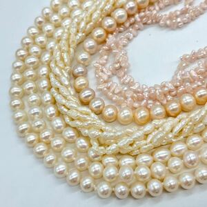 ■淡水パールネックレス5点おまとめ■o約177.5g 淡水真珠 ケシ 本真珠 jewelry ジュエリー pearl Pearl ネックレス necklace silver DC6