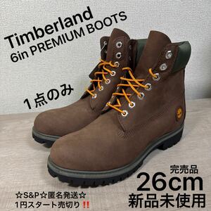 1円スタート売切り 新品未使用 26cm Timberland ティンバーランド A5RBM PREMIUM BOOTS 6インチ プレミアム ウォータープルーフ ブーツ