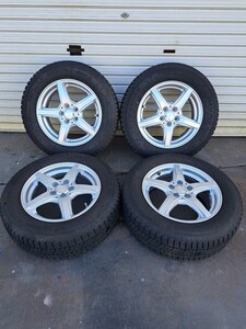 美品　イボ付　2021年製　195/65R15　TOYOタイヤ　15×6J+45　PCD100　5穴　トヨタ純正ナット対応　プリウス/カローラ/シエンタ/ウィッシュ