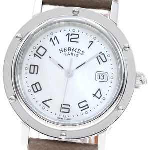 エルメス HERMES CL6.410 クリッパー デイト クォーツ ボーイズ _829800