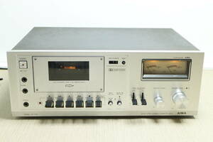 M-XB-458 完動品 AIWA アイワ AD-7300 カセットデッキ 昭和 レトロ 1976年