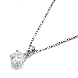 K18WG/プラチナ ダイヤモンド ネックレス 50cm D2.003ct H/VVS2/VERY GOOD ホワイトゴールド750 Pt900 レディース 女性 宝石