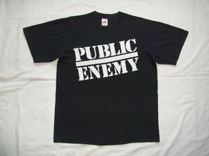 ☆ 00s ビンテージ Public Enemy パブリック・エナミー Tシャツ sizeL 黒 ☆USA古着 HIP HOP RAP TEES Def Jam Chuck D 90s オールド