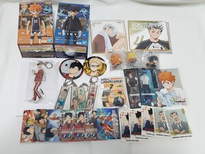 【中古品】ハイキュー！！ アニメグッズ まとめ セット フィギュア メタルキーホルダー他 日向 影山 月島 及川 黒尾 孤爪 ジャンク