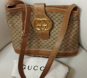 ★即決★ GUCCI(グッチ)マイクロGG柄　ショルダーバッグ　オールドグッチ