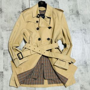 【極希少XL/LL】バーバリーブラックレーベル トレンチコート ノバチェック ロング丈 メンズ ライナー ハニーベージュ BURBERRY BLACK LABEL