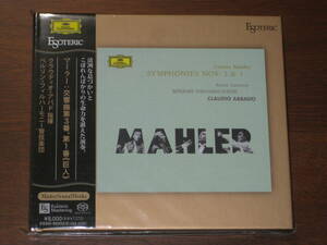 CLAUDIO ABBADO アバド/ マーラー 交響曲第3, 1番 ESSG-90252 2022年発売 Esoteric エソテリック社 Hybrid SACD 国内帯有