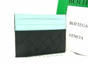 ■新品■未使用■ BOTTEGA VENETA ボッテガヴェネタ イントレチャート レザー カードケース カード入れ ライトブルー系 AJ4967ｍz