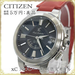 【価格交渉大歓迎 送料無料】CITIZEN シチズン 腕時計 メンズ ウォッチ xC クロスシー ソーラークオーツ 美品 H110 ネイビーブルー レッド