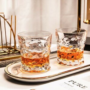 ウイスキーグラス ロックグラス ブランデーグラス クリア グラス クリスタルグラス コップ ビアグラス ショットグラス　２個セット