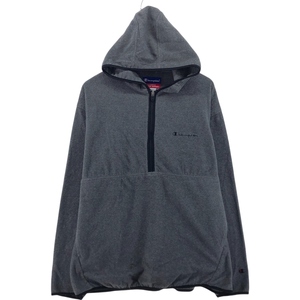 古着 チャンピオン Champion AUTHENTIC ATHLETIC APPAREL ハーフジップ フリースプルオーバーパーカー メンズL相当 /eaa389969