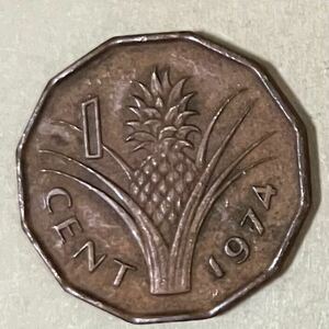 スワジランド　1セント　1974年　外国コイン　アンティーク　古銭　外国銭　スワジランドコイン　海外