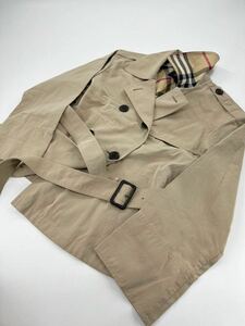 希少/美品/BURBERRY LONDON /ハウスチェック ショート ダブルブレステッド コート/40/バーバリー ロンドン ノバ 三陽商会 pコート