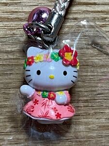 2009年 HELLO KITTY 福島県 スパリゾートハワイアンズ バージョン ご当地 ムームー ピンク キティ 根付け