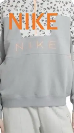 NIKE レオパード柄 ハーフジップパーカー