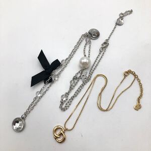 Christian Dior クリスチャン ディオール ネックレス 2点セット ゴールド アクセサリー P128