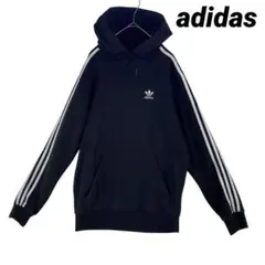 アディダス　adidas トレフォイルロゴ　パーカー　フーディー　ブラック