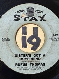 試聴 RUFUS THOMAS SISTER’S GOT A BOYFRIEND 両面VG++ バックはブッカーT. & THE MG’S MEMPHIS HORNS ISAAC HAYES