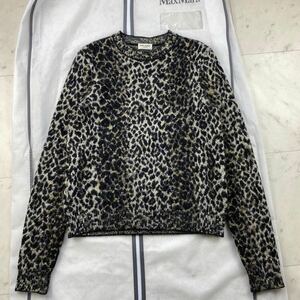 希少モデル◎SAINT LAURENT PARIS サンローランパリ ニット セーター レオパード 豹柄 ヒョウ柄 モヘヤ モヘア ウール メンズ 紳士服 近年