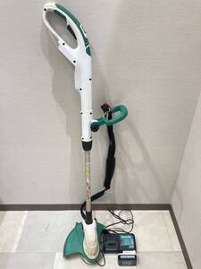 MQ22【通電確認済み】makita マキタ MUR140D 充電式 電動芝刈り機 ナイロンコード式 草刈り 刈込幅260mm 中古