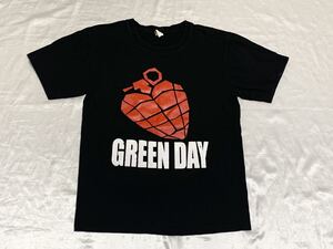 【送料無料 値下げ交渉歓迎】グリーンデイGreenDay 半袖Tシャツ M ブラック ビッグロゴ 古着 黒USAアメリカンパンクロックポップ音楽バンド