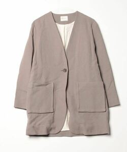 「Demi-Luxe BEAMS」 ノーカラージャケット ONE SIZE ブラウン系その他3 レディース