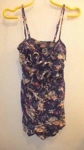 ★Fire Los Angeles★レディース サマージャンプスーツ サイズS Ladies Summer Jumpsuit Size S 　FLOWER　アメリカ USED IN JAPAN