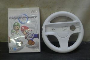 II244 Nintendo/任天堂 Wii マリオカート.ソフト＆ハンドルセット おもちゃ・ホビー /80