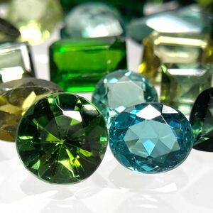 1円〜!!小粒!!［天然グリーントルマリンおまとめ18ct］j 約3.6g ルース 裸石 宝石 ジュエリー jewerly green tourmaline w4つ17