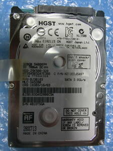 【中古】 HGST HTS545032A7E380 320GB/8MB 4794時間使用 管理番号:C214
