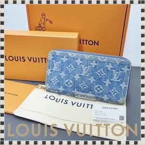 【 良品 】 ルイヴィトン ジッピー・ウォレット M82958 LVリミックス モノグラム デニム ブルー 2024年モデル LOUIS VUITTON 1円スタート