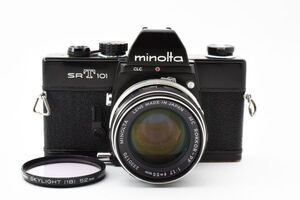 [良品]ミノルタ MINOLTA SRT 101 35mm フィルムカメラ ブラック 黒 + MC ROKKOR-PF 55mm f/1.7 2267207