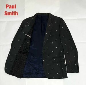 【希少】Paul Smith　ポールスミス　BIRDS PRINT JACKET　テーラードジャケット　総柄　バード柄　ドット柄　定価52,800円　253058 1545