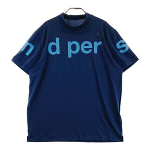 【1円】AND PER SE アンパスィ 2022年モデル ハイネック 半袖Tシャツ ネイビー系 LL [240101296989]