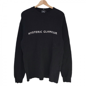 ヒステリックグラマー HYSTERIC GLAMOUR 長袖カットソー サイズM - ダークネイビー×白 メンズ クルーネック トップス