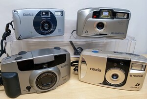 ジャンク FUJIFILM 富士フィルム nexia220ixZ/OLYMPUS オリンパス NEWPIC XB AF/konica コニカ BIGmini NOU135・S mini 4台SET　あ19*