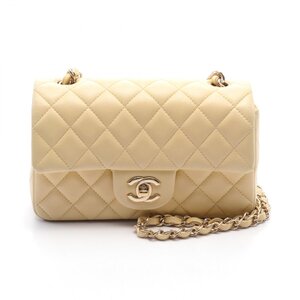 シャネル ミニマトラッセ20 ブランドオフ CHANEL レザー ショルダーバッグ ラムスキン 中古 レディース